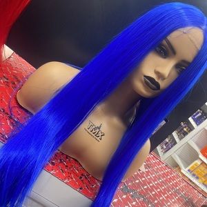Blue pre parted lace wig 💙